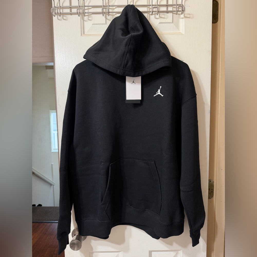 Jordan Black Hoodie with White Logo
